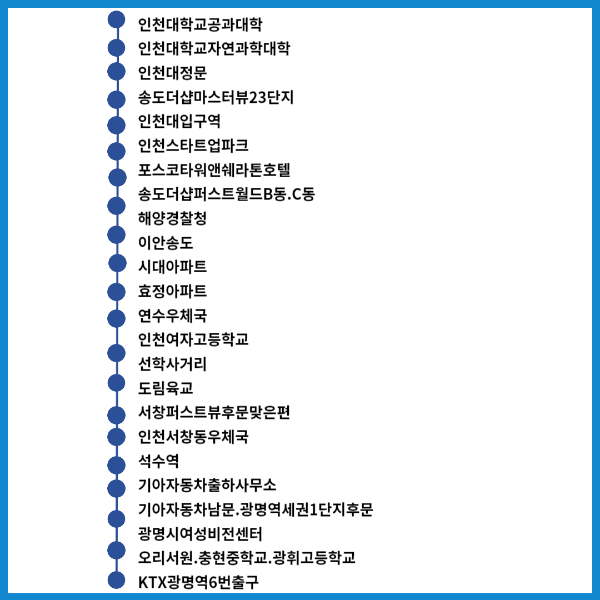 인천 3002번 버스 전체 노선도