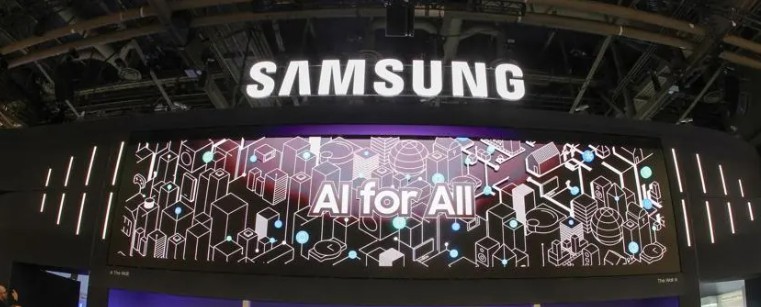 컨벤션 센터에 마련된 삼성 "AI FOR ALL" 전시장