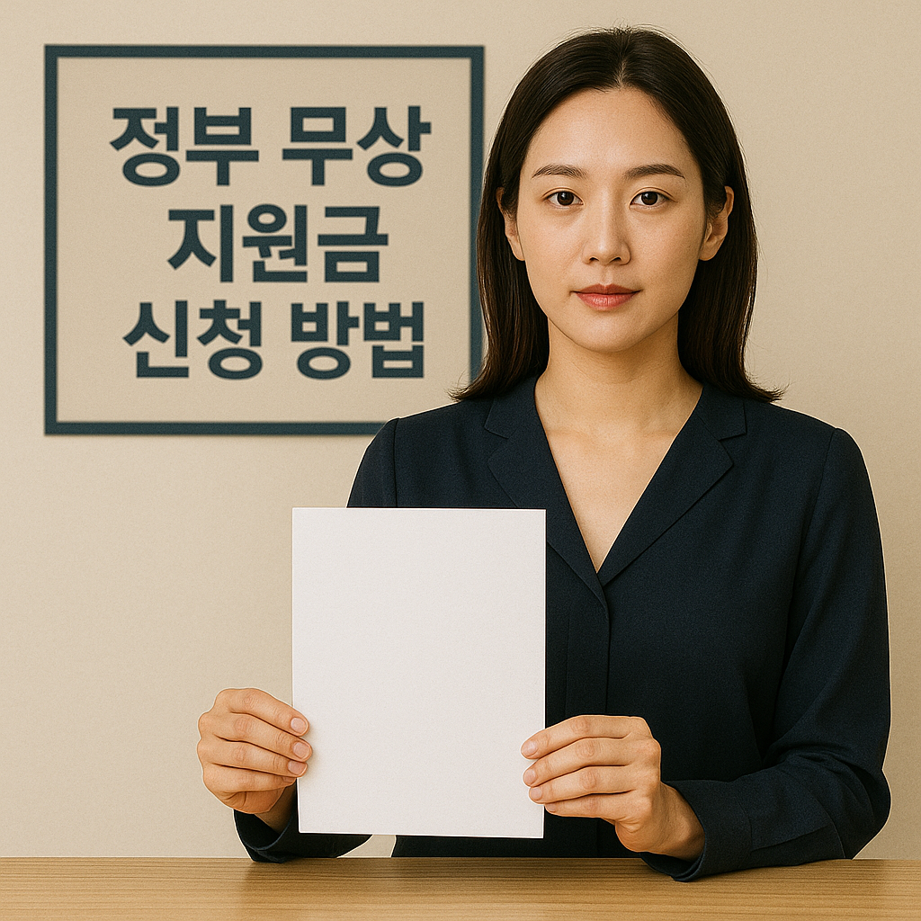 정부무상지원금 신청방법