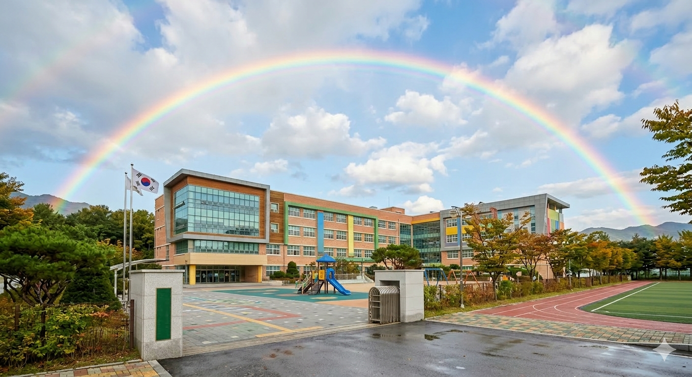 아름다운 무지개가 뜨는 학교