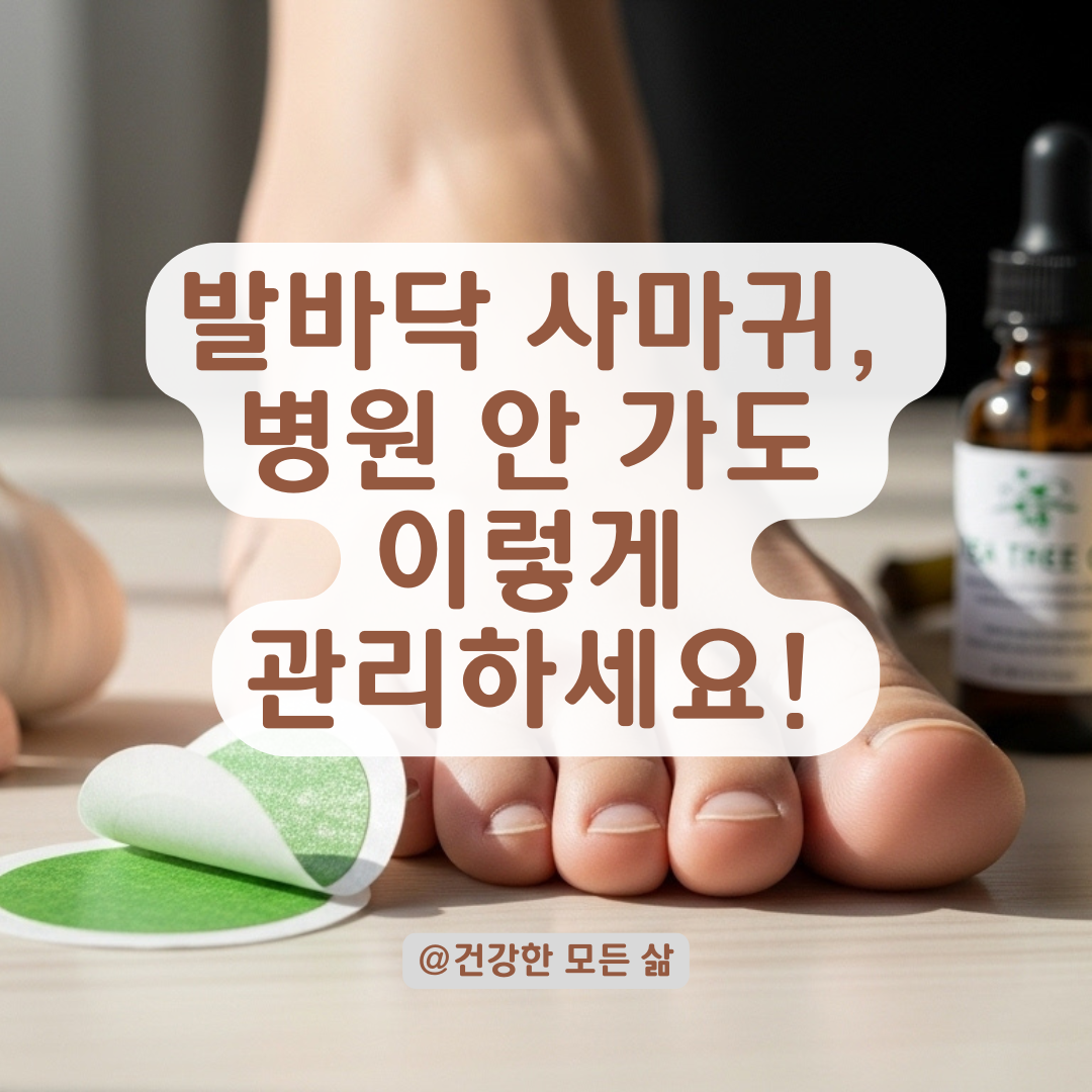 병원 가기 망설여지는 발바닥 사마귀, 집에서도 관리 가능한 치료법 정리.