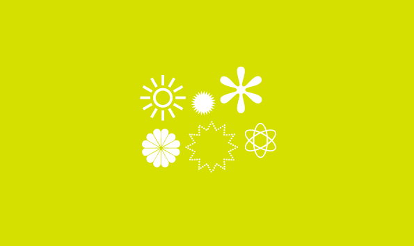 Sun, Flower, Star / Icon, Symbol / vector graphic free download
