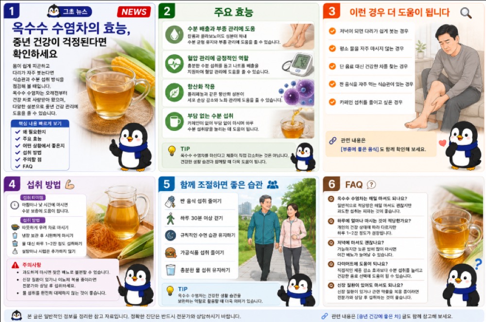 옥수수 수염차 효능 그쵸이야기