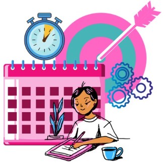시간 관리, 계획, 일하는 사진