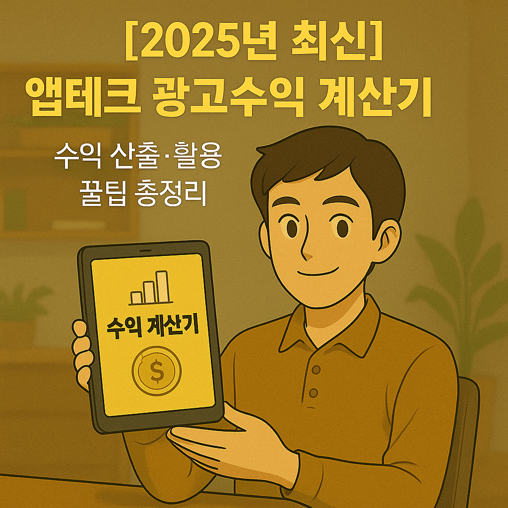 [2025년 최신] 앱테크 광고수익 계산기 사용법 ｜ 수익 산출·활용 꿀팁 총정리