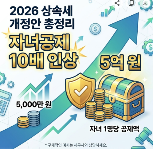 2026 상속세 개정안 총정리 : 자녀공제 10배 인상 썸네일