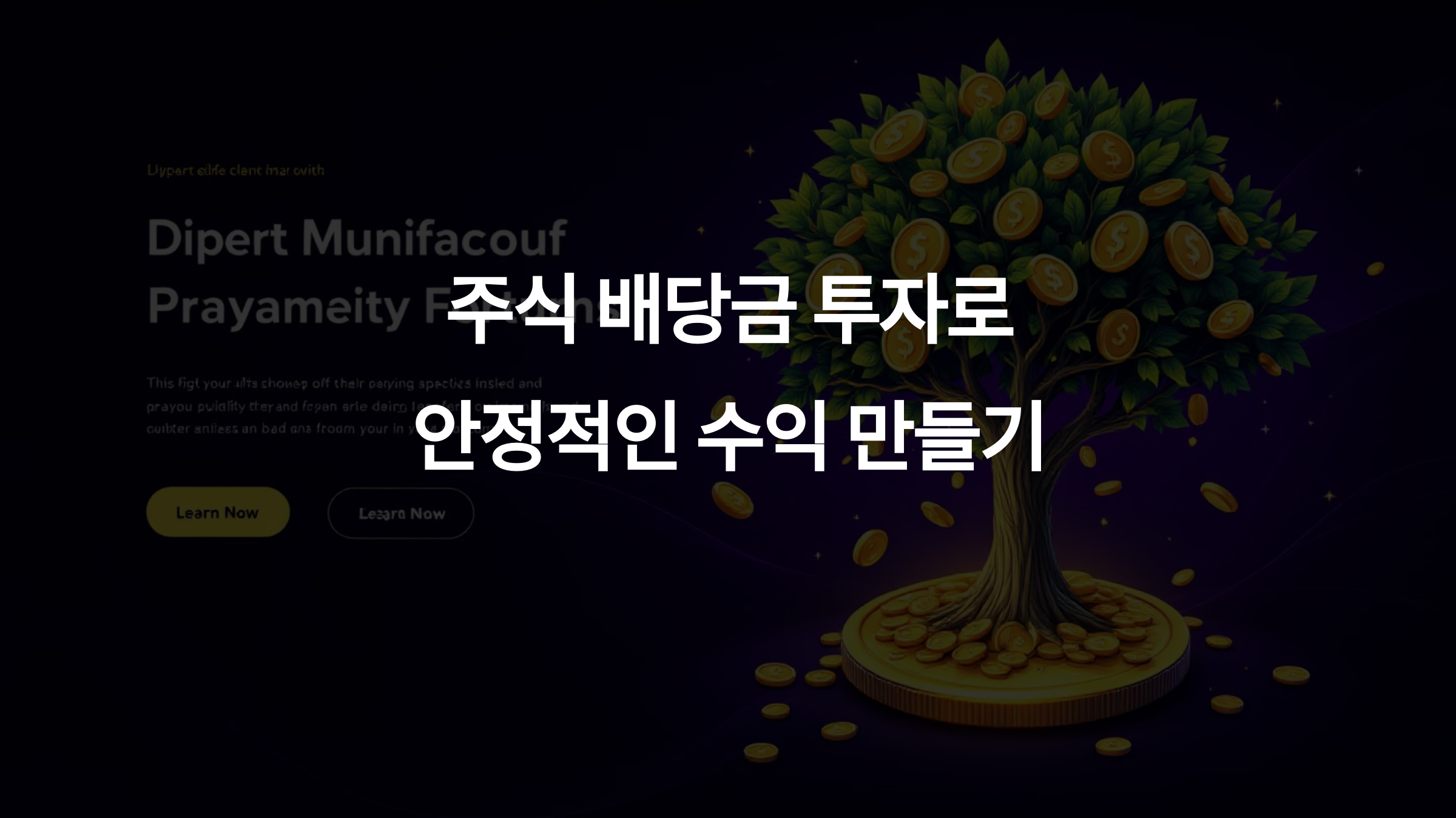 주식 배당금 투자로 안정적인 수익 만들기