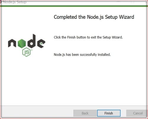 Node.js 설치 완료