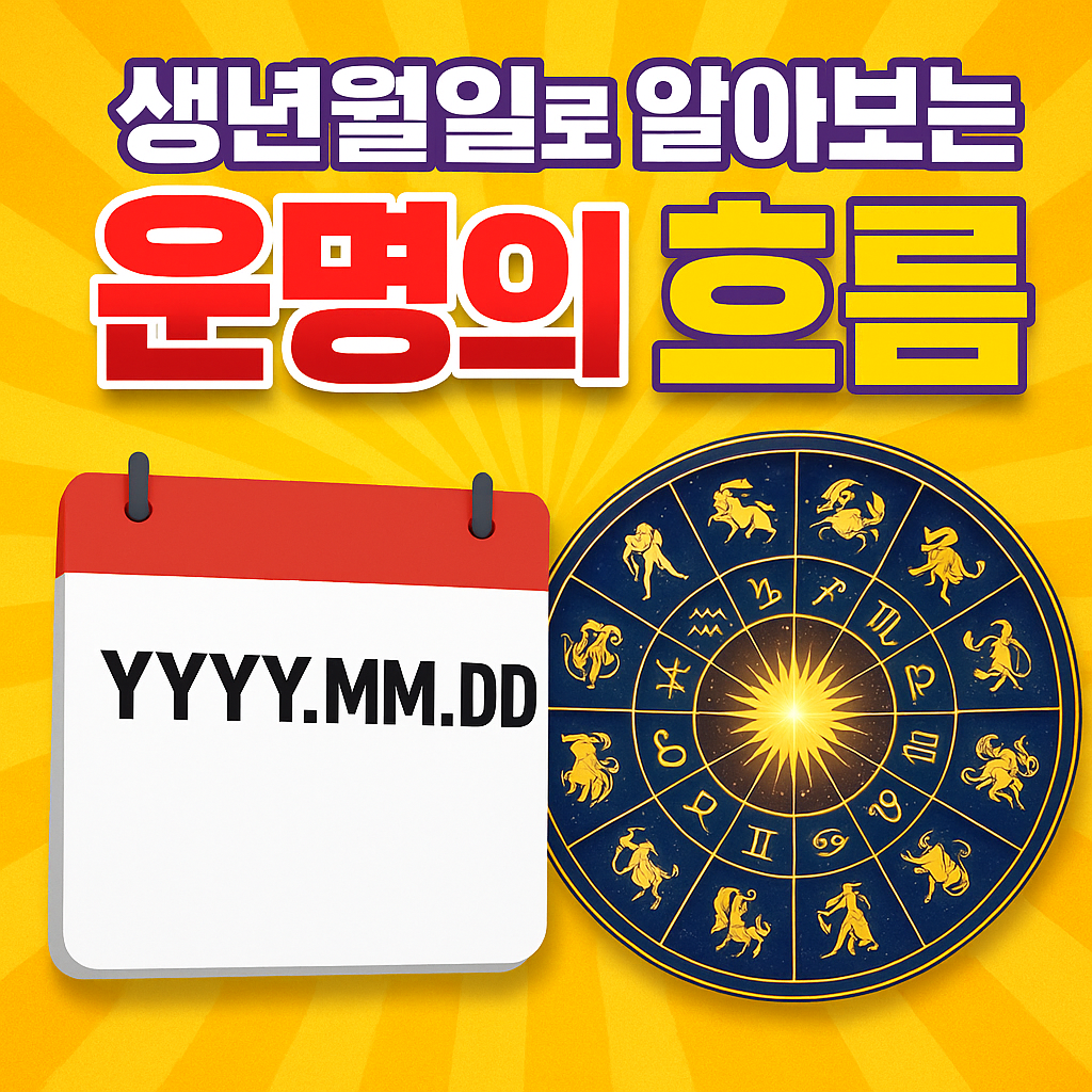생년월일로 알아보는 운명의 흐름