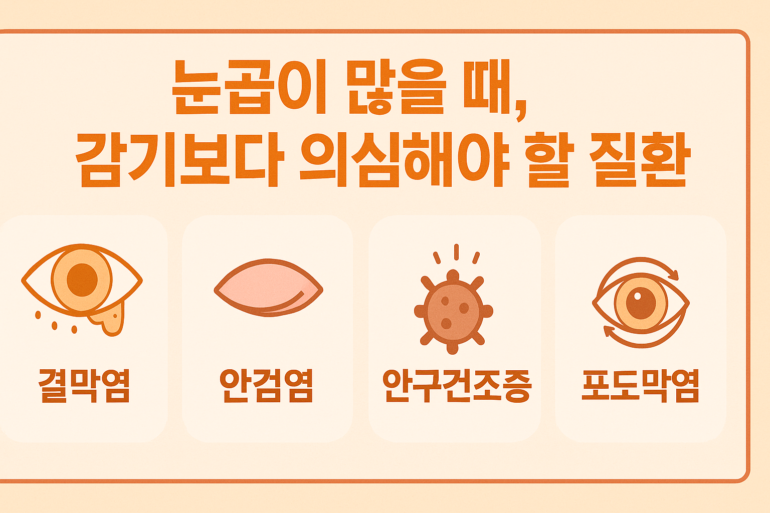 눈곱이 많을 때 의심 해야 할 질환