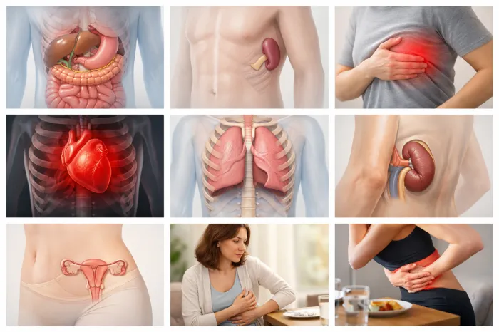 왼쪽 갈비뼈 아래 통증