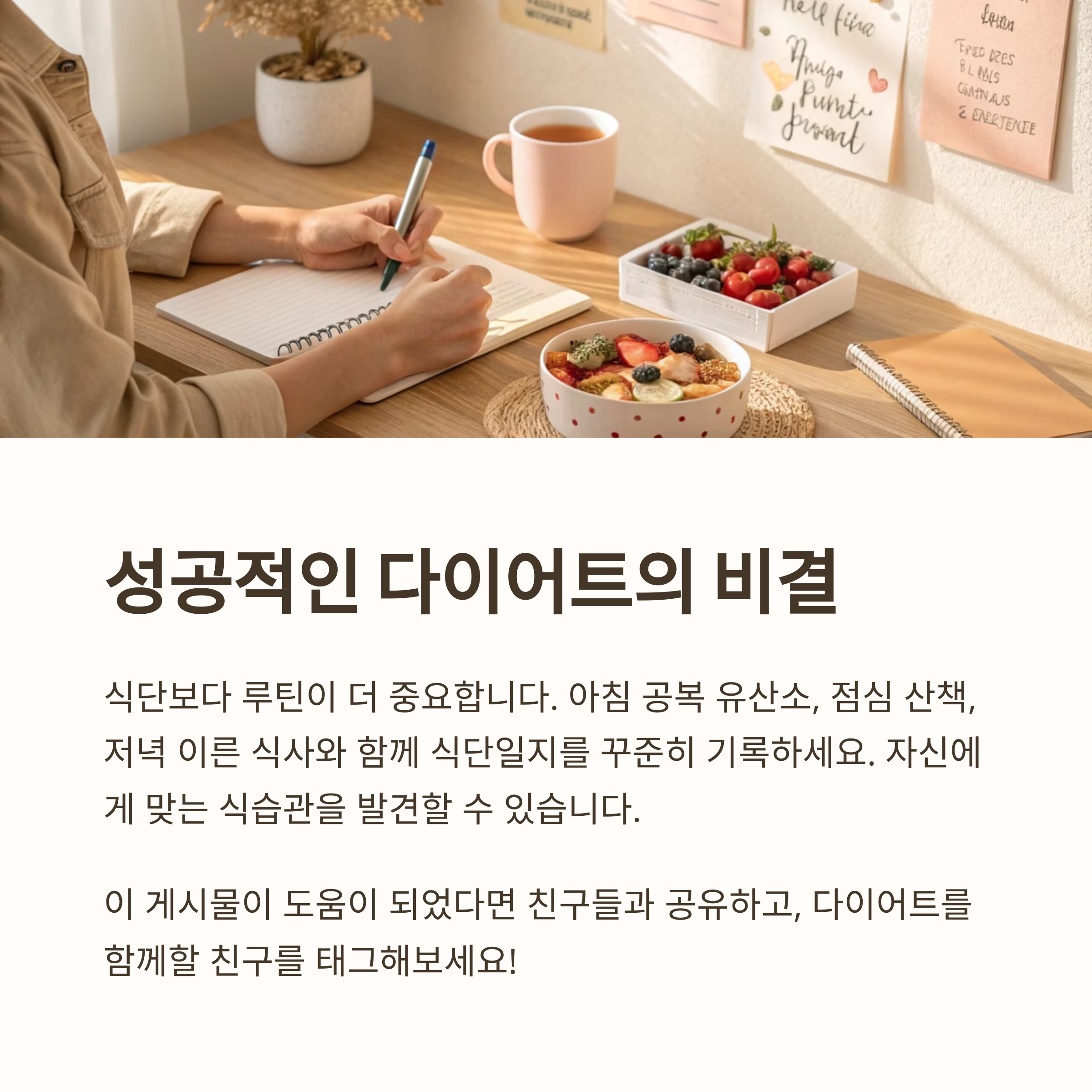 꾸준한 기록이 성공의 열쇠