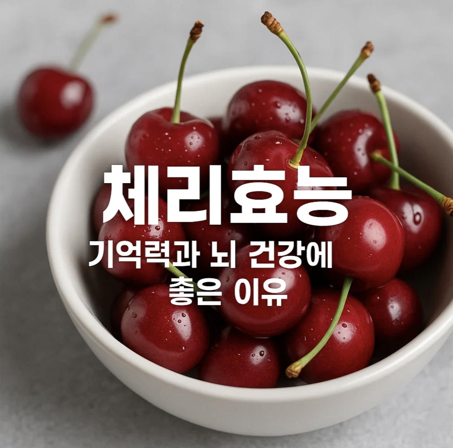 체리효능, 기억력과 뇌 건강에 좋은 이유