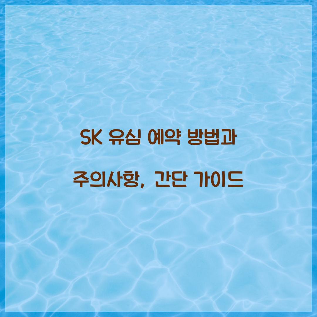 SK 유심 예약