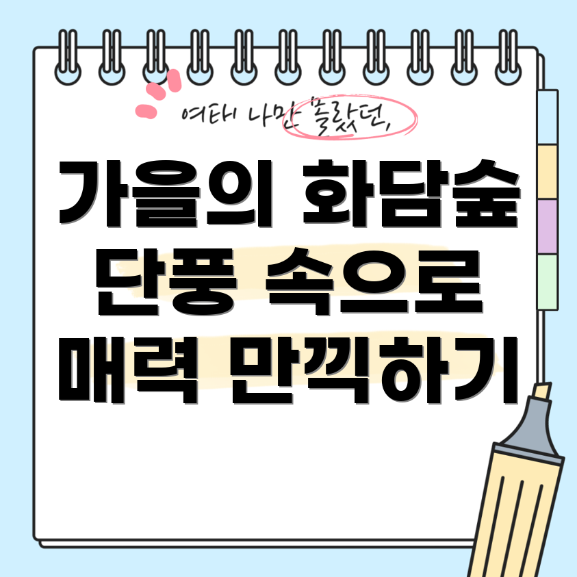 광주 가을 여행지