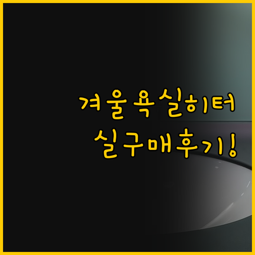 추운 날씨 욕실 난방 해결사 PTC ..