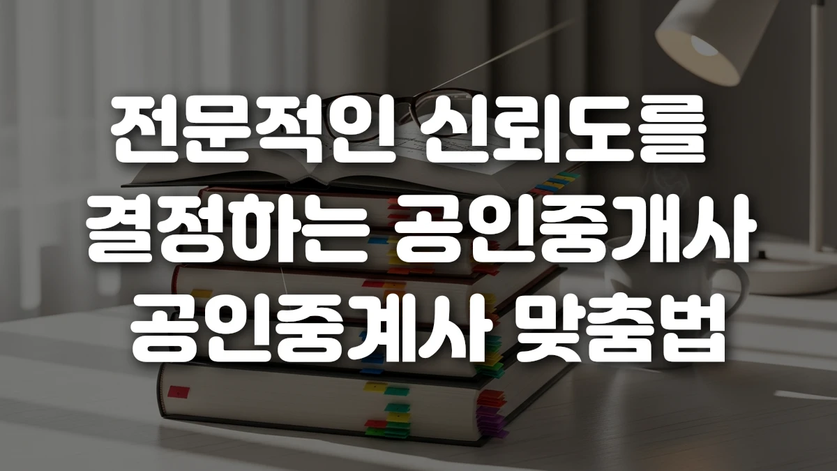 전문적인 신뢰도를 결정하는 공인중개사 공인중계사 맞춤법