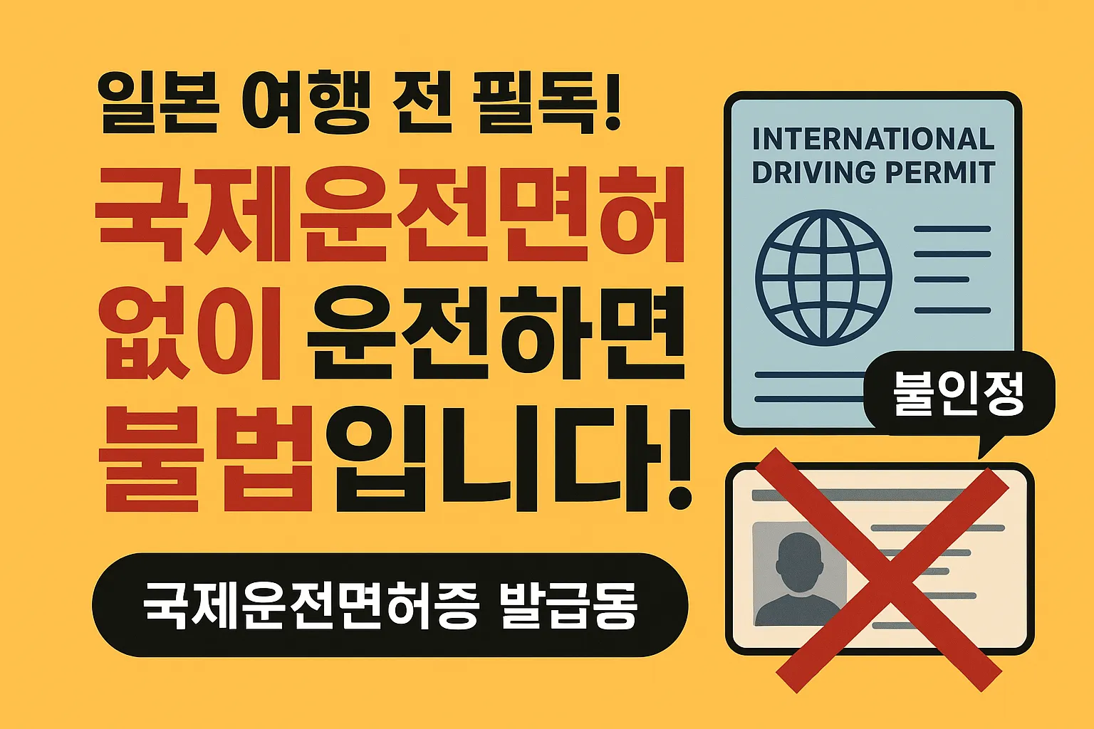 [일본 오키나와 렌터카 필수] 국제운전면허증 발급 꿀팁