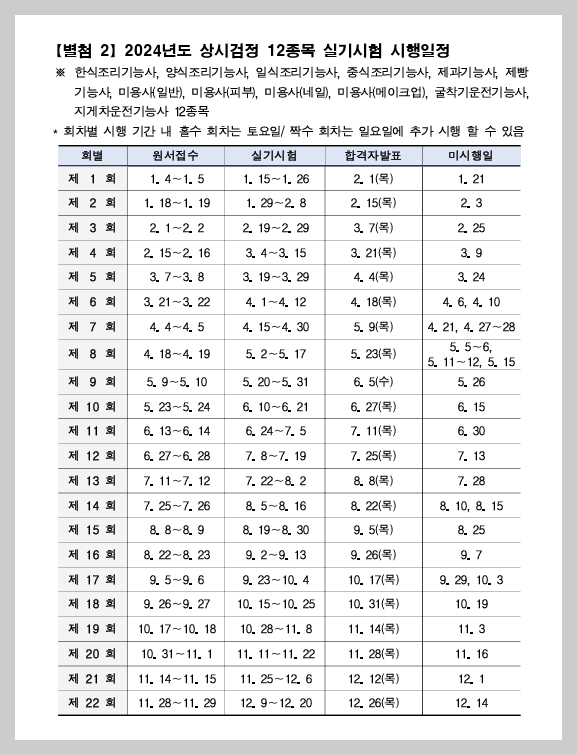 지게차운전기능사 자격증 시험일정3