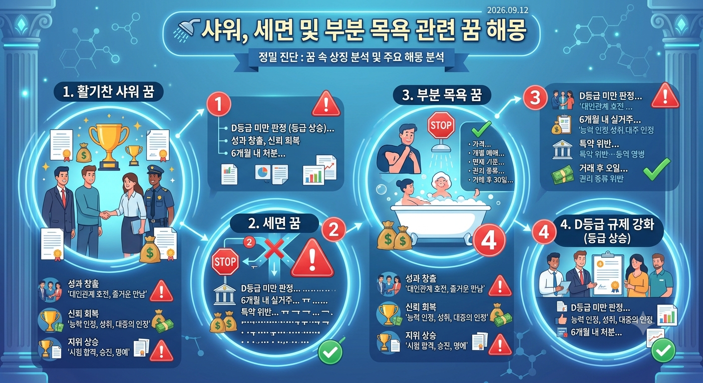 샤워·세면 및 부분 목욕 관련 꿈 10가지