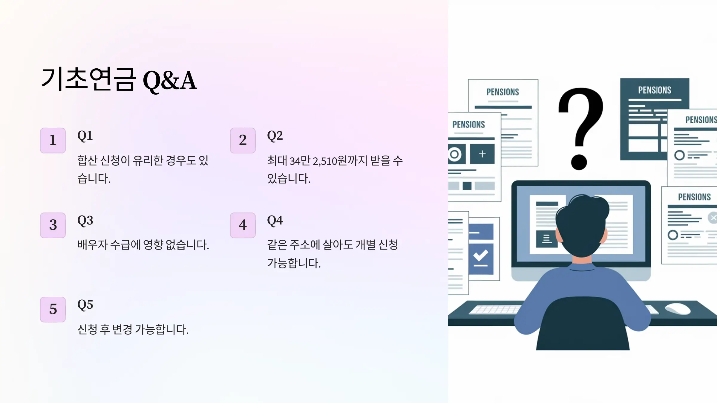 기초연금 부부수령액 개별신청, 합산신청, 수급액, 소득인정액, 복지로 신청
