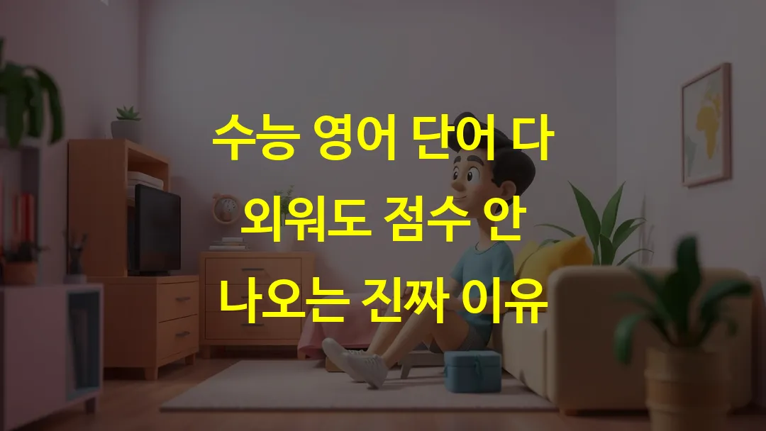 수능 영어 단어 다 외워도 점수 안 나오는 진짜 이유