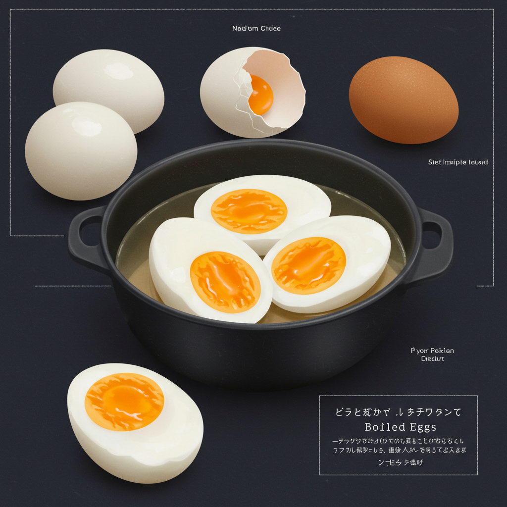 달걀 삶는 시간과 원하는 익힘 정도별 비교