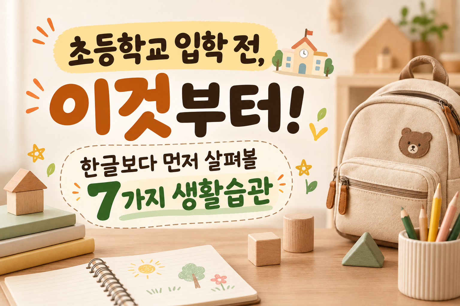 초등학교 입학 전, 이것부터!