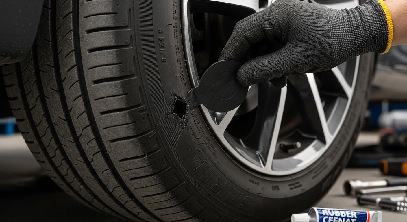 자동차 타이어 펑크 패치