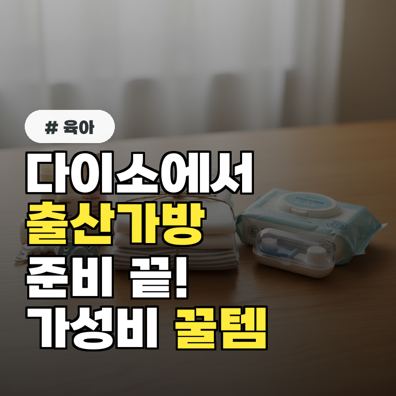 다이소에서 출산가방 준비 끝! 선배맘들이 극찬한 가성비 꿀템 완벽 리스트