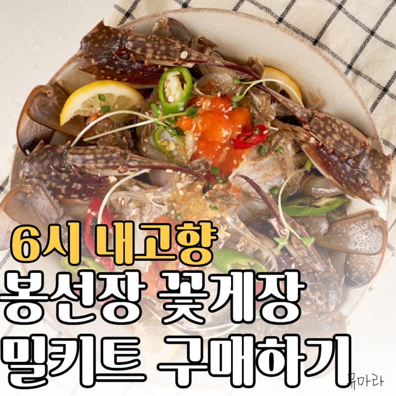 6시 내고향 봉선장 꽃게장 밀키트 주문하기
