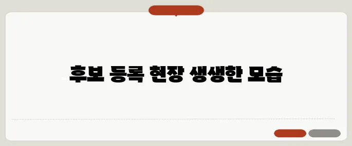 후보 등록 첫날 현장 리포트 중앙선관위 앞 분위기 생생하게 담기