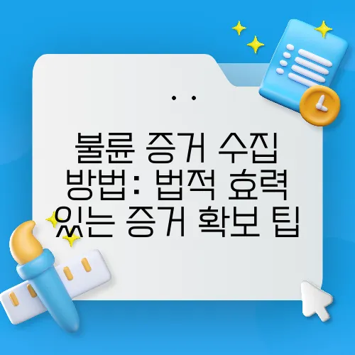 불륜 증거 수집 방법: 법적 효력 있는 증거 확보 팁
