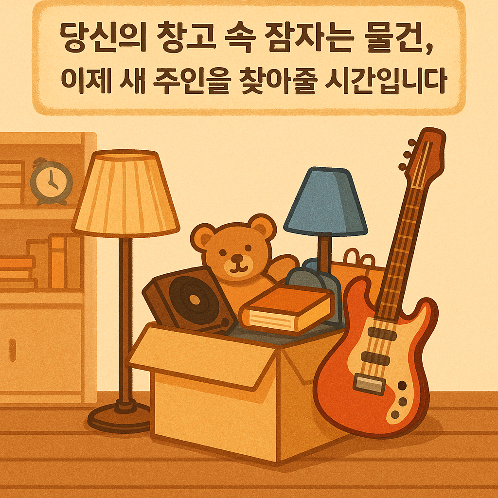 당신의 창고 속 잠자는 물건, 이제 새 주인을 찾아줄 시간입니다.