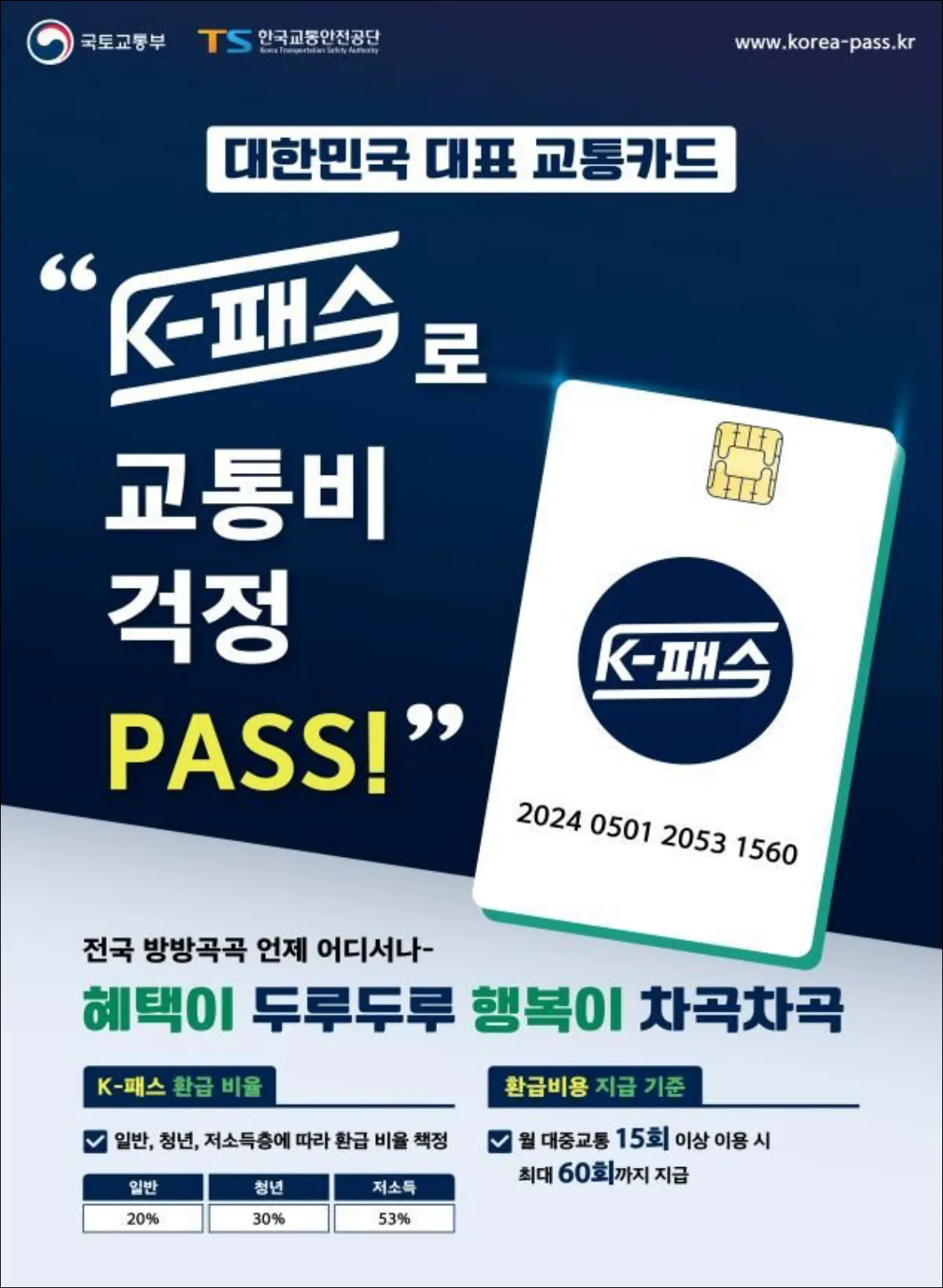 k패스 교통카드 홍보 포스터
