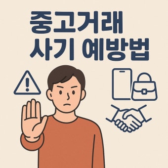중고거래 사기 피하는 현실 체크 방법