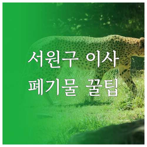 서원구 이사할 때 대형 폐기물과 가전..
