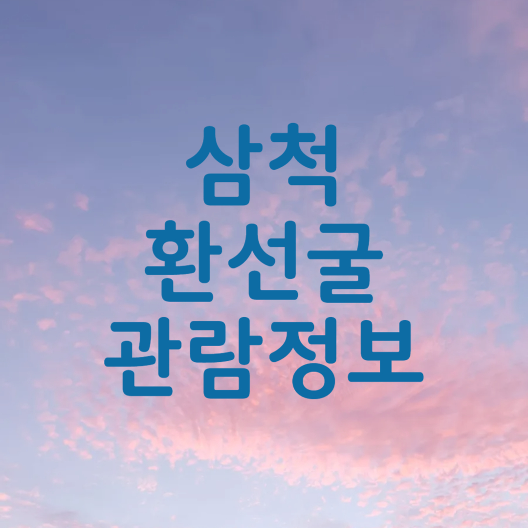 강원도 삼척 환선굴 입장료 모노레일 요금