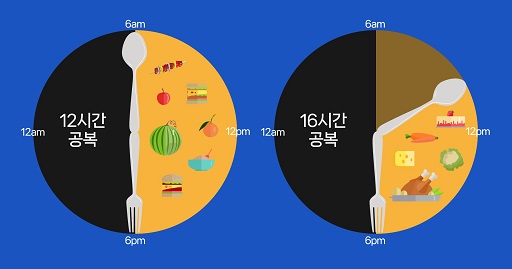 글의 이해를 돕기 위한 간헐적 단식 예시 이미지