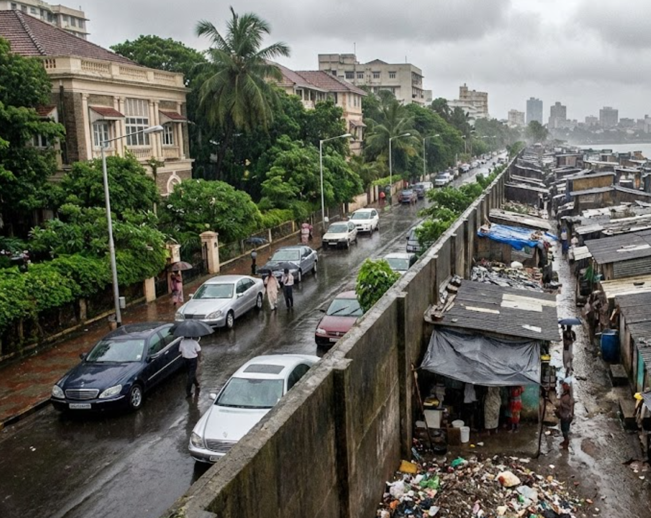 인도 대도시의 흔한 모습이랍니다.