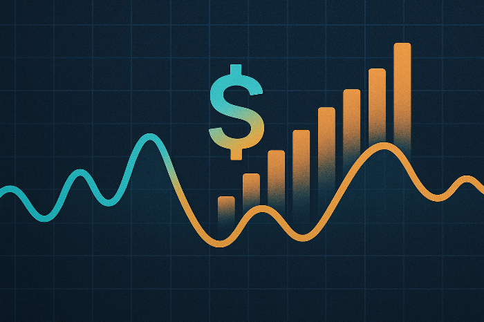 음향 데이터가 금융화되는 시각적 표현.