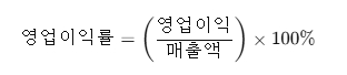 영업이익률 공식