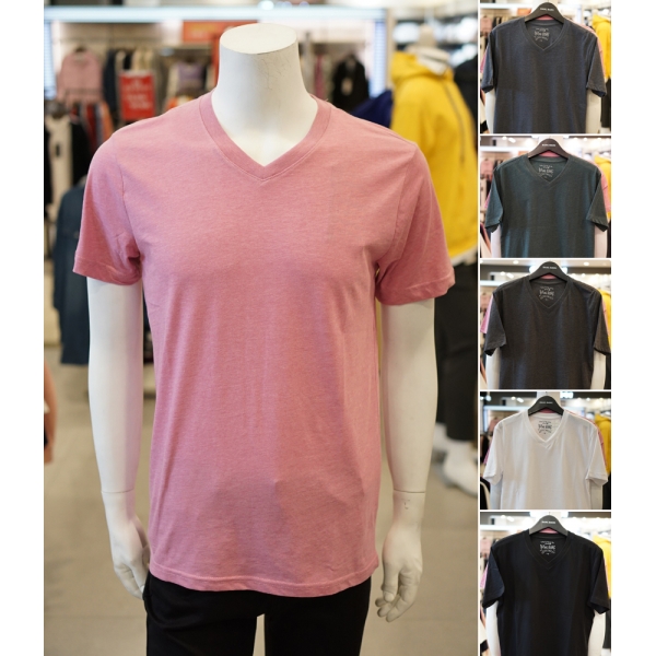 뱅뱅 남녀공용브이넥반팔티셔츠 NTF502