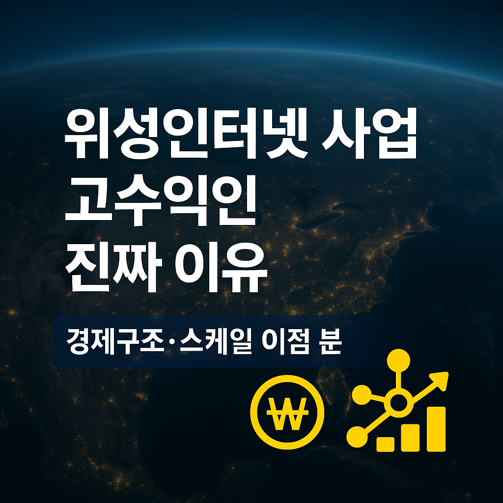 위성인터넷 사업이 고수익인 진짜 이유