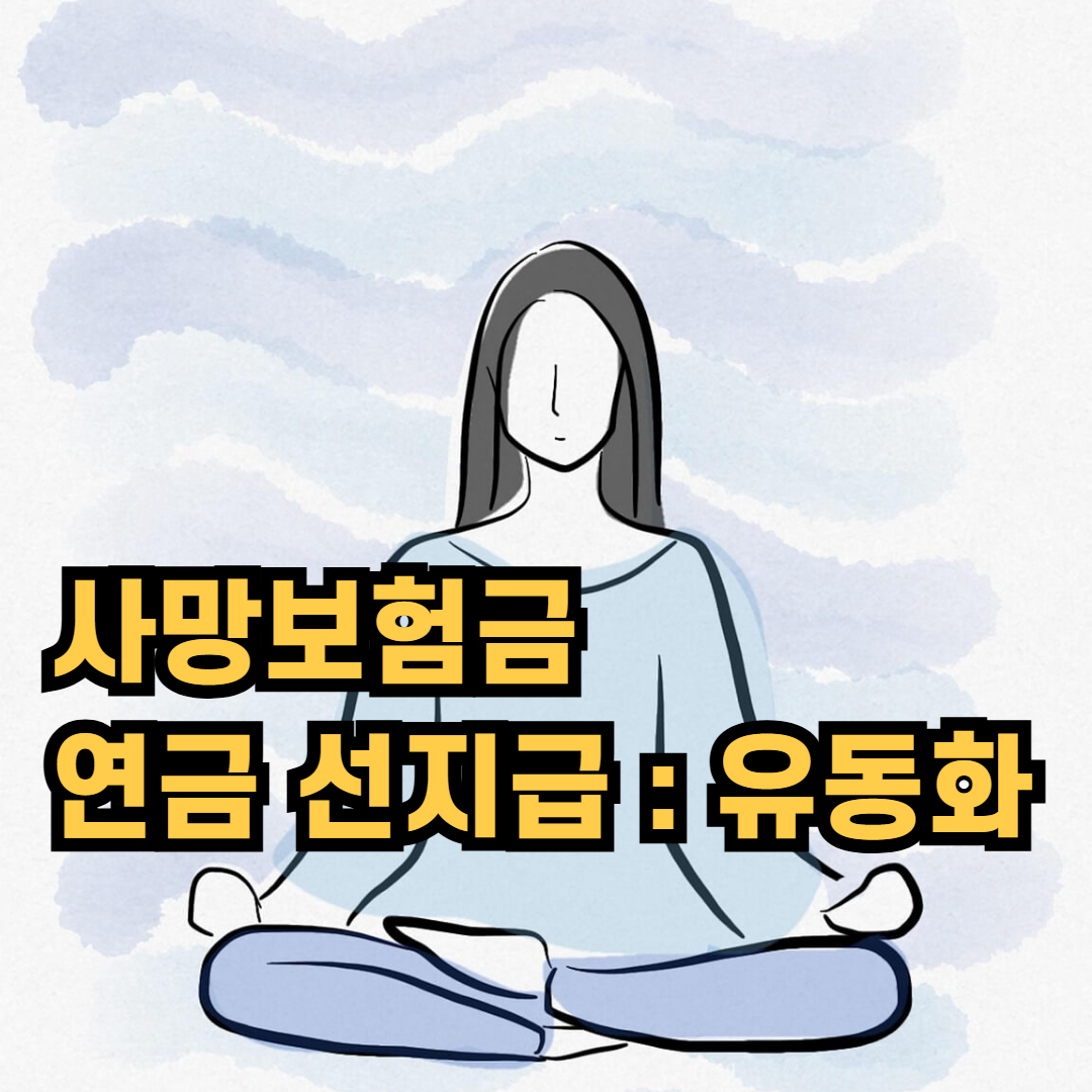 사망보험금 연금 선지급 사망보험금 유동화