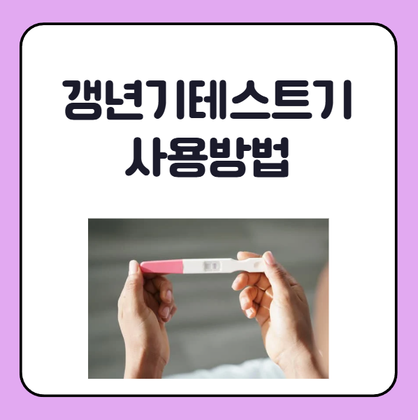 갱년기테스트기 사용방법