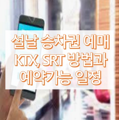 설날 승차권 예매