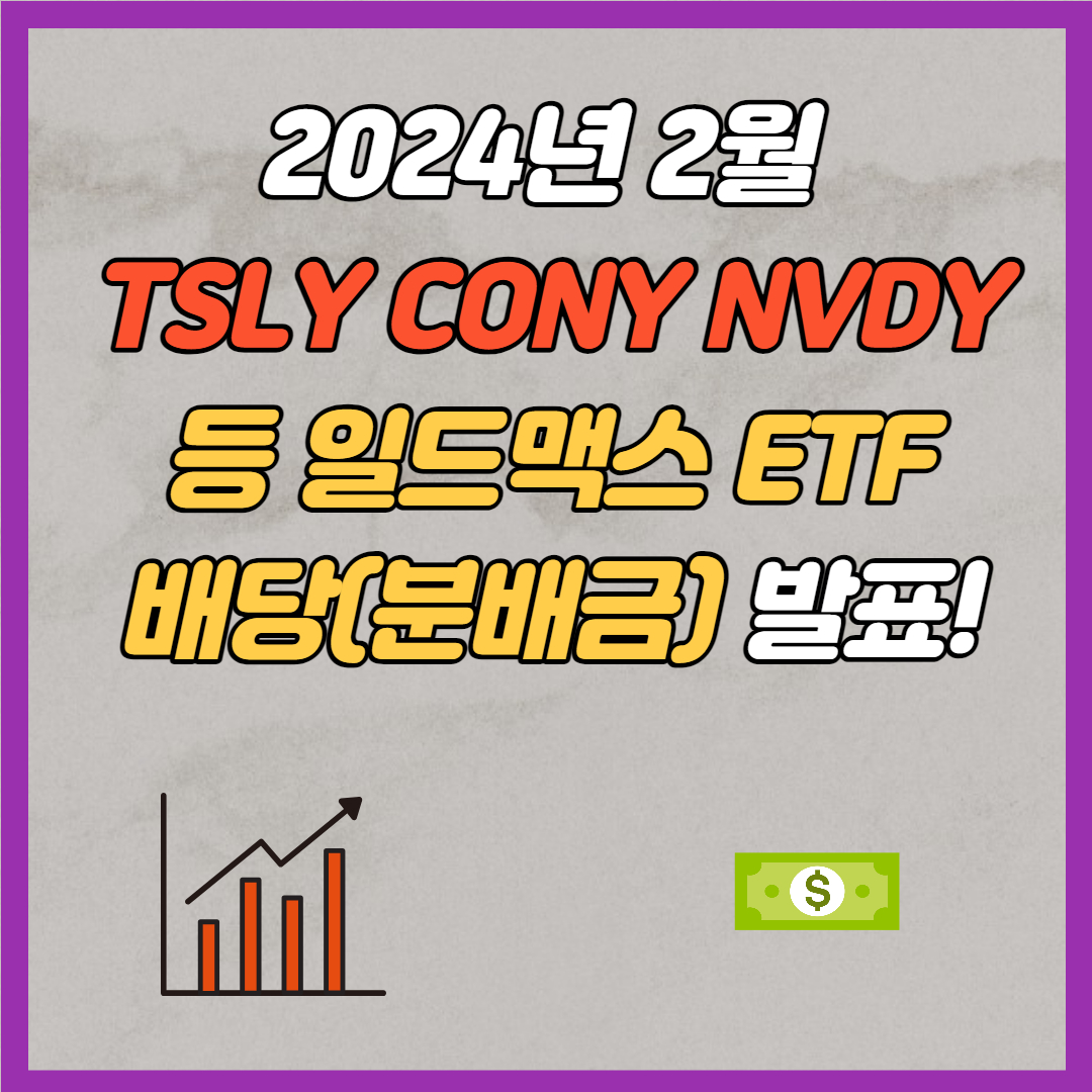 TSLY, CONY 등 일드맥스 ETF 배당금 발표