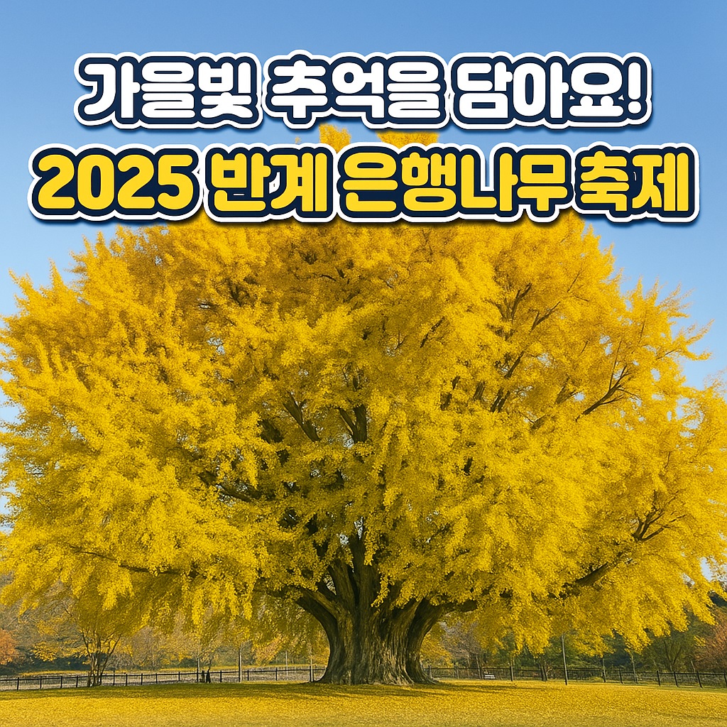 2025 반계리 은행나무 축제 포스터|가을빛 단풍과 천년고목이 어우러진 원주 가을 명소
