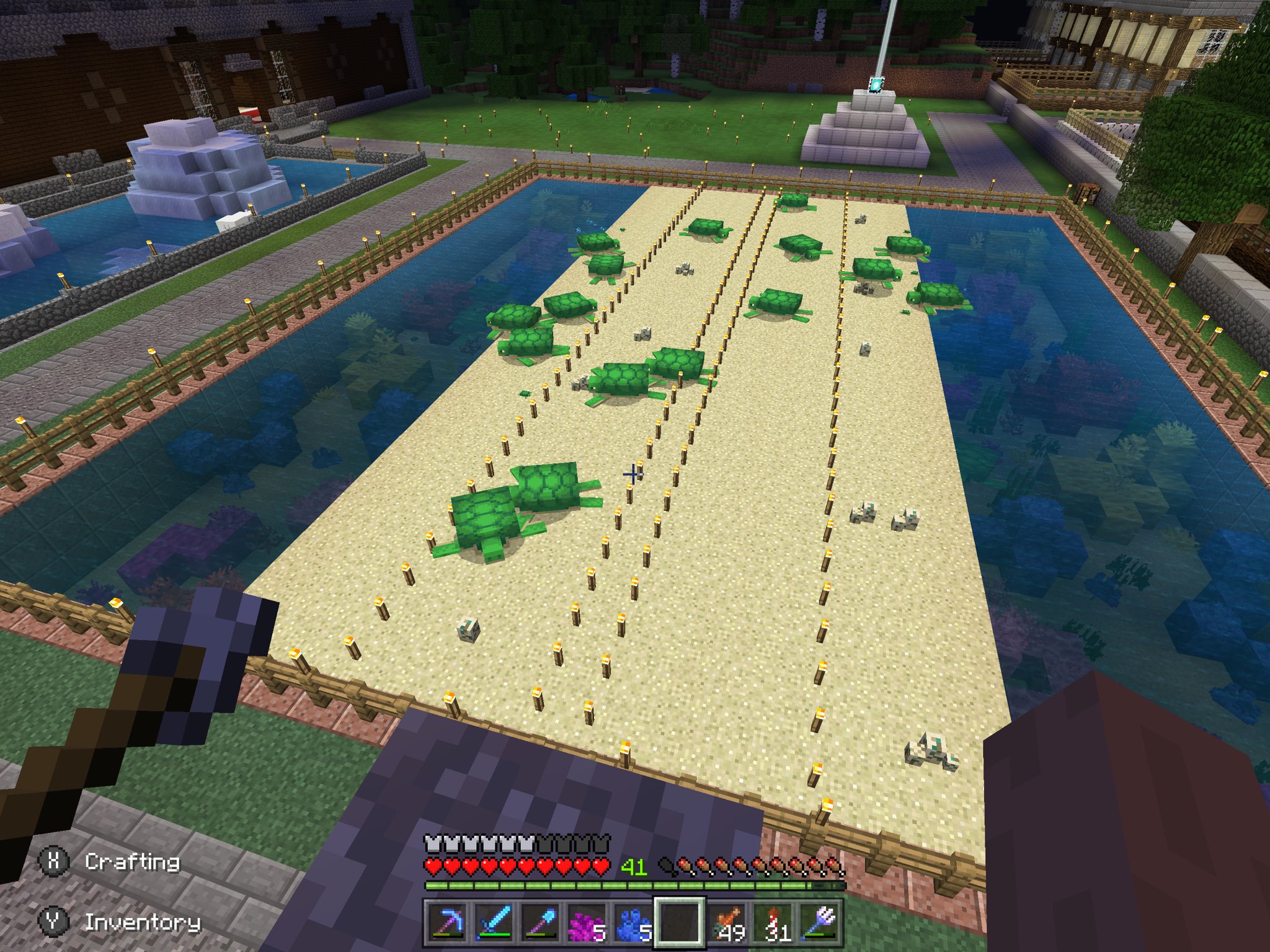 마인크래프트 거북알 부화 시간, 어그로 공략